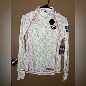 Colosseum White and Pink Women's Hoodie